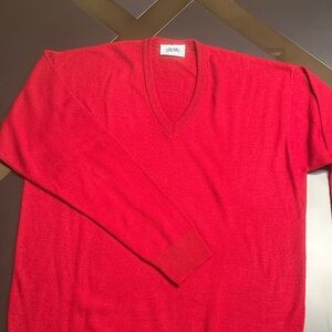Classic Red V-Neck Men's Sweater